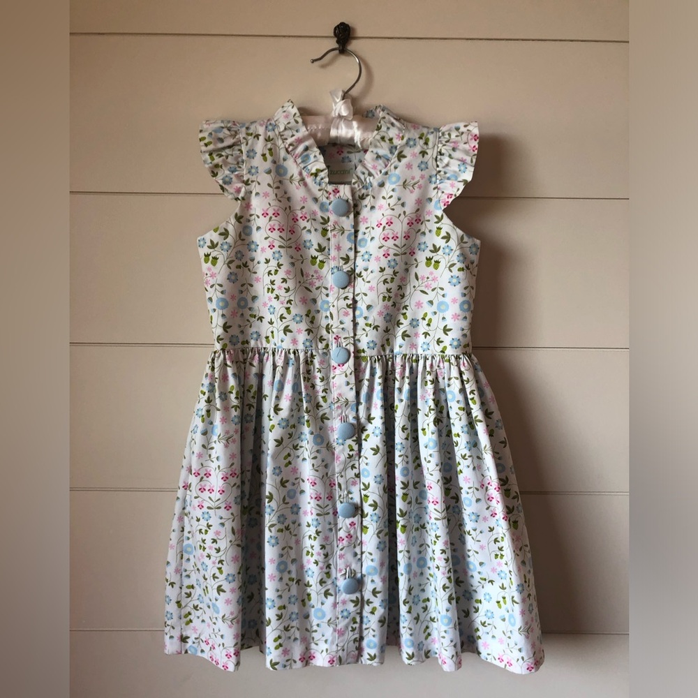 Zuccini Blue Floral Dress Girls 6